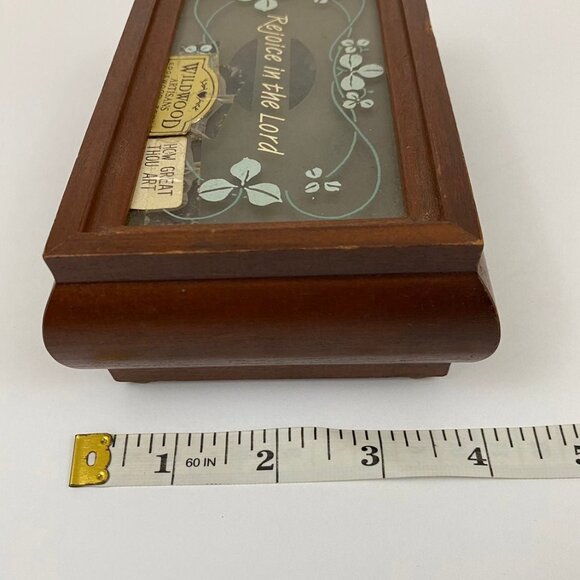Wildwood Artisans Religious Faith Music Box Solid Cherry Wood Wooden Sounds - Picture 10 of 10